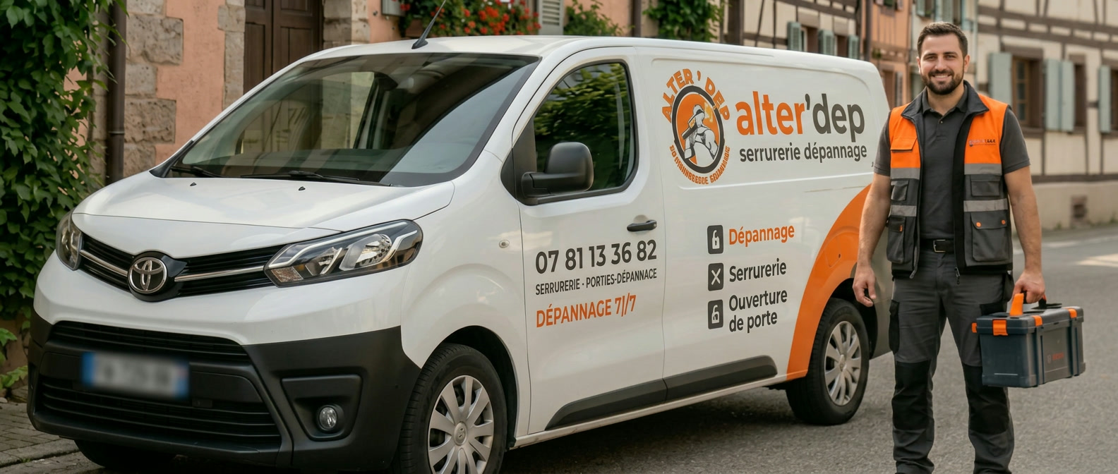 Camionnette du serrurier à Saint-Louis et dans les Trois Frontières